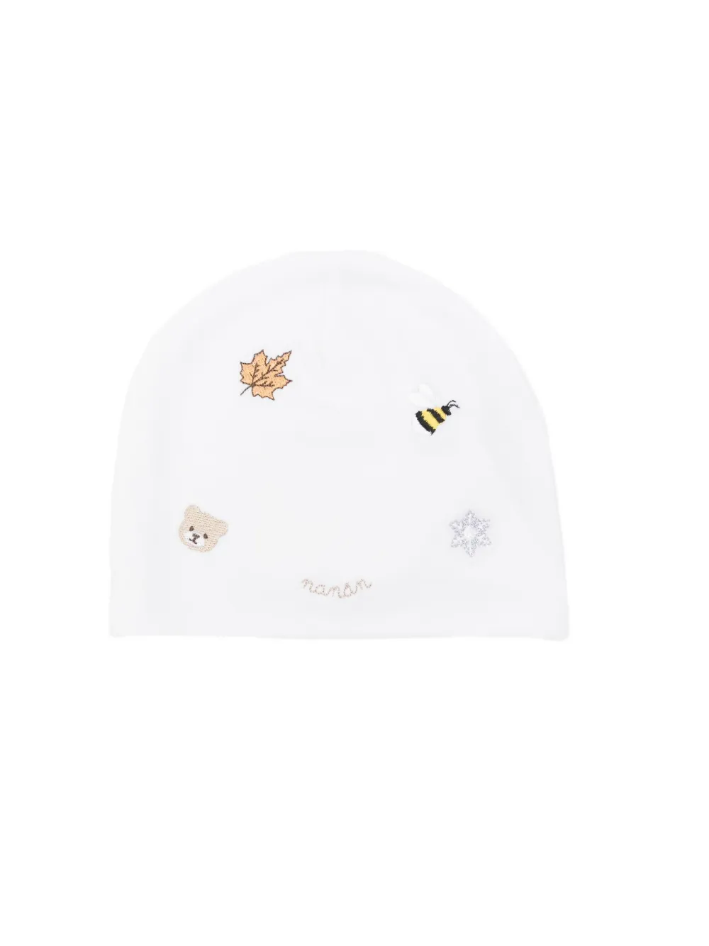 NANAN embroidered beanie | White | Image 1