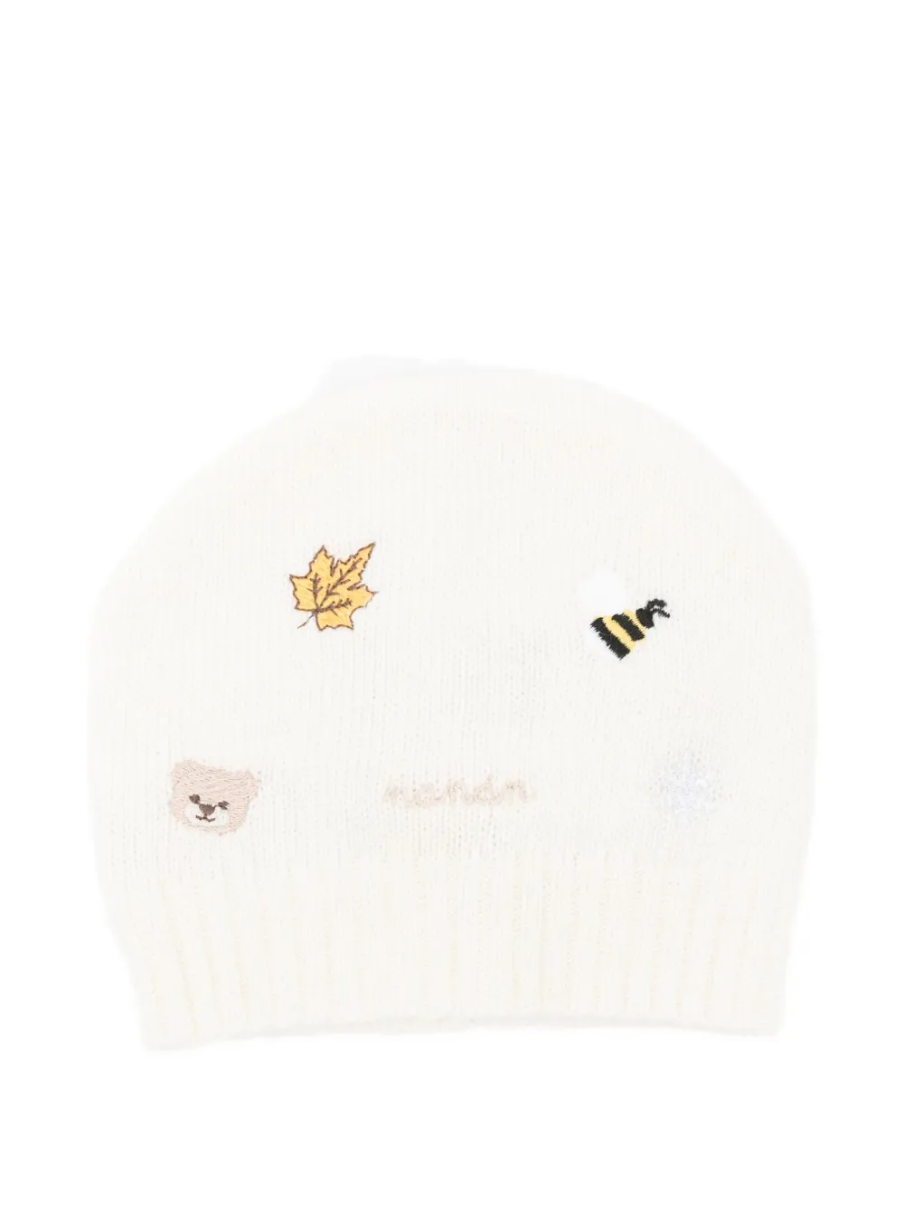 NANAN embroidered beanie | White | Image 1