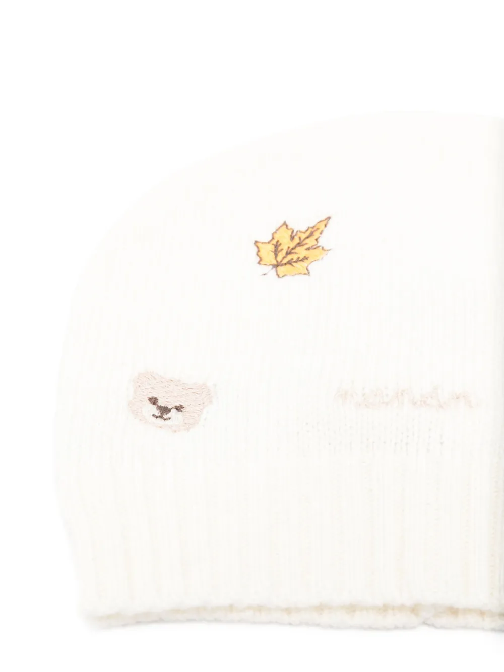 NANAN Muts met borduurwerk Wit