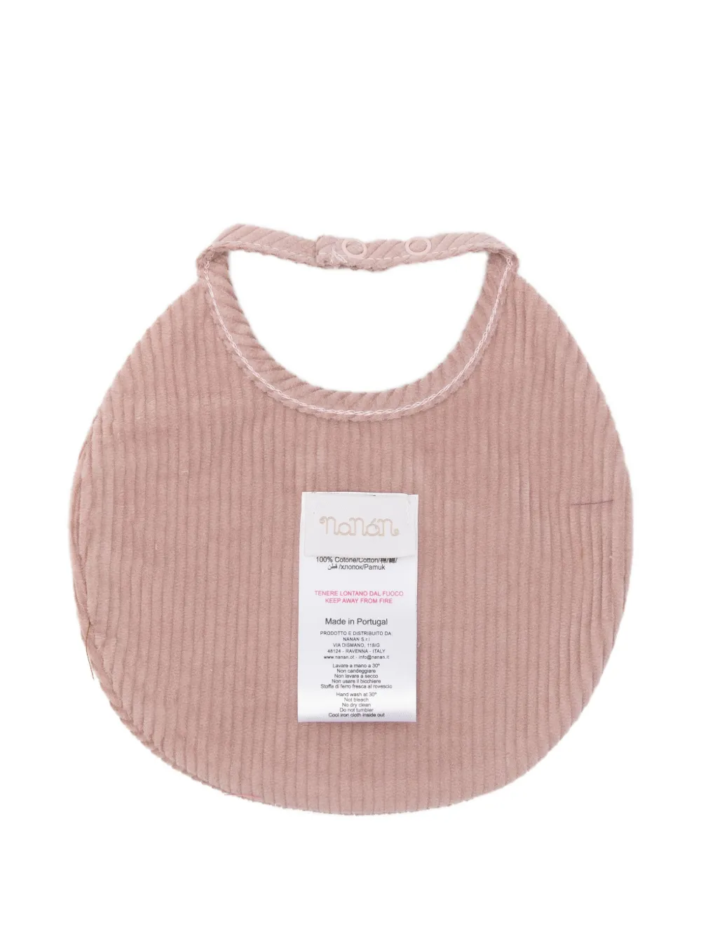 NANAN Ribfluwelen slabbetje - Roze