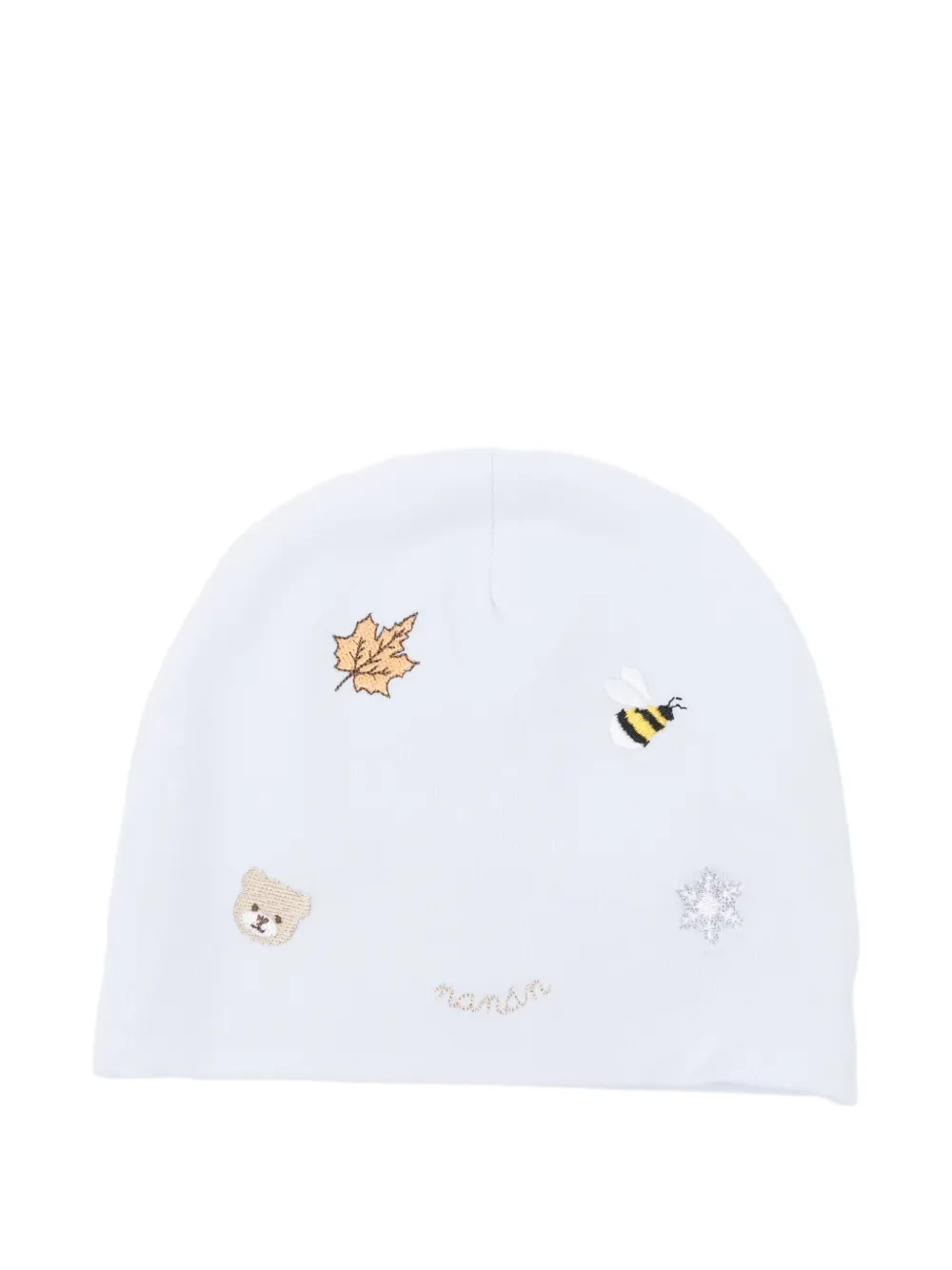NANAN embroidered beanie hat | Blue | Image 1
