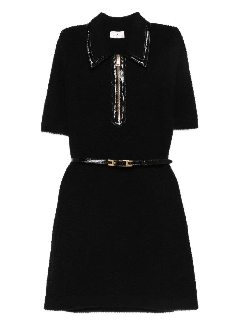 Elisabetta Franchi zip-front belted dress | Black | Image 1