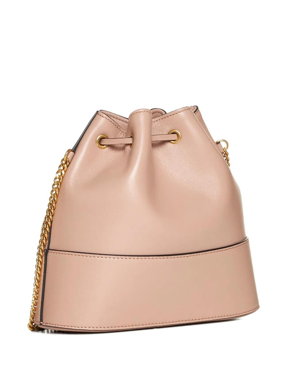 Valentino Garavani Vlogo Signature Leather Bucket Bag In Pink