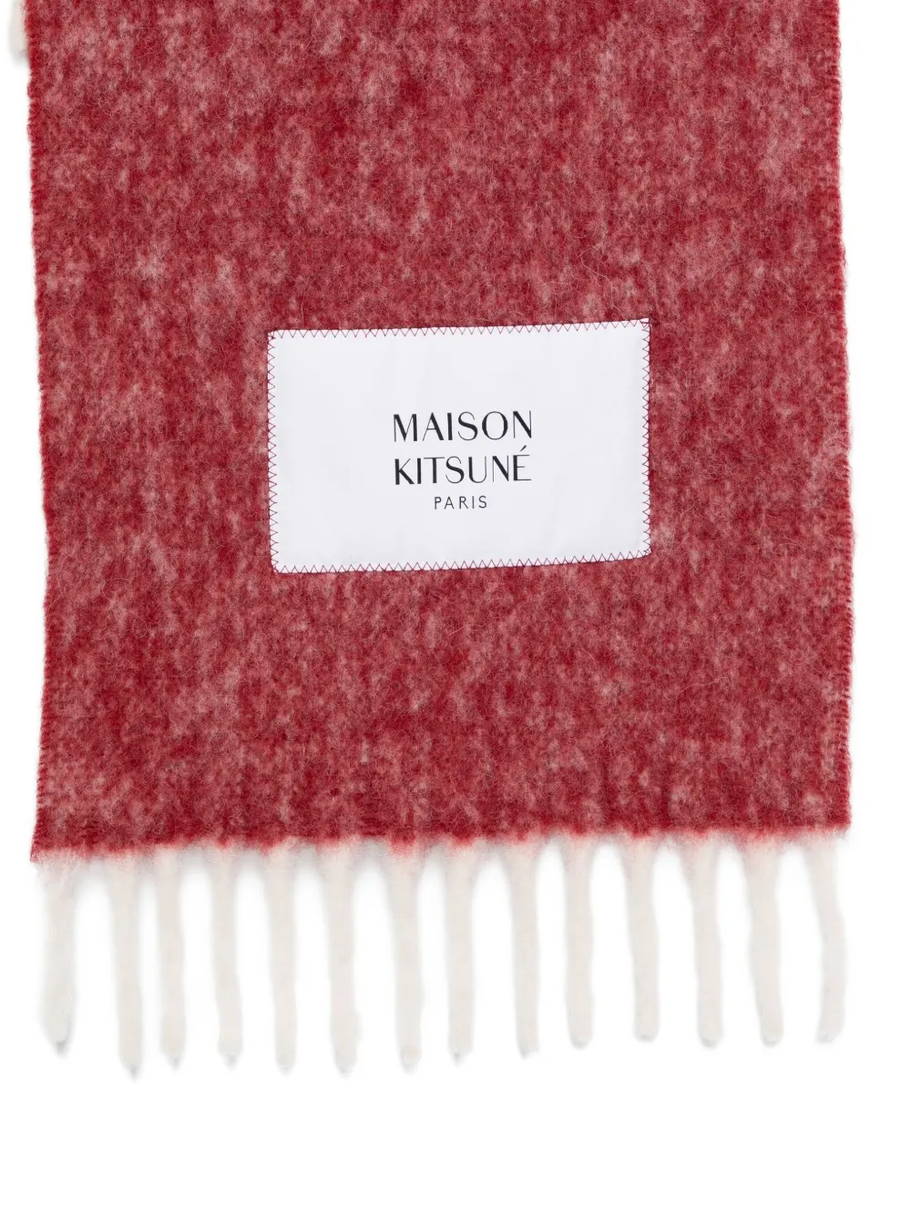 Maison Kitsuné Pm06203wa0022-0390 Feather Beige Mahogany Red In Multi