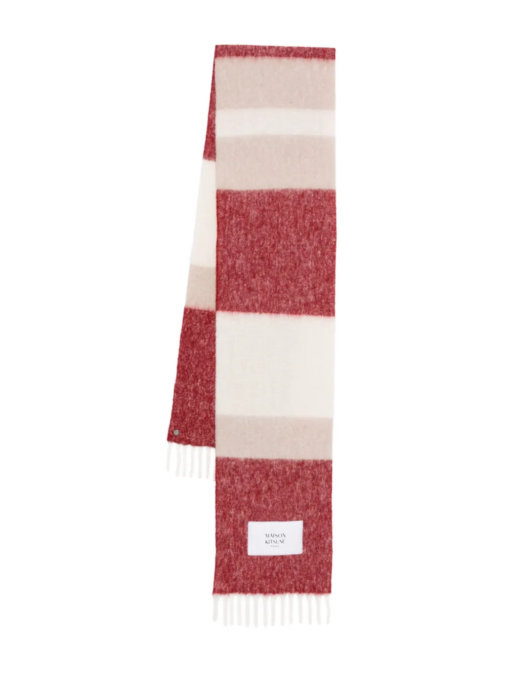 Maison Kitsuné Pm06203wa0022-0390 Feather Beige Mahogany Red In Multi