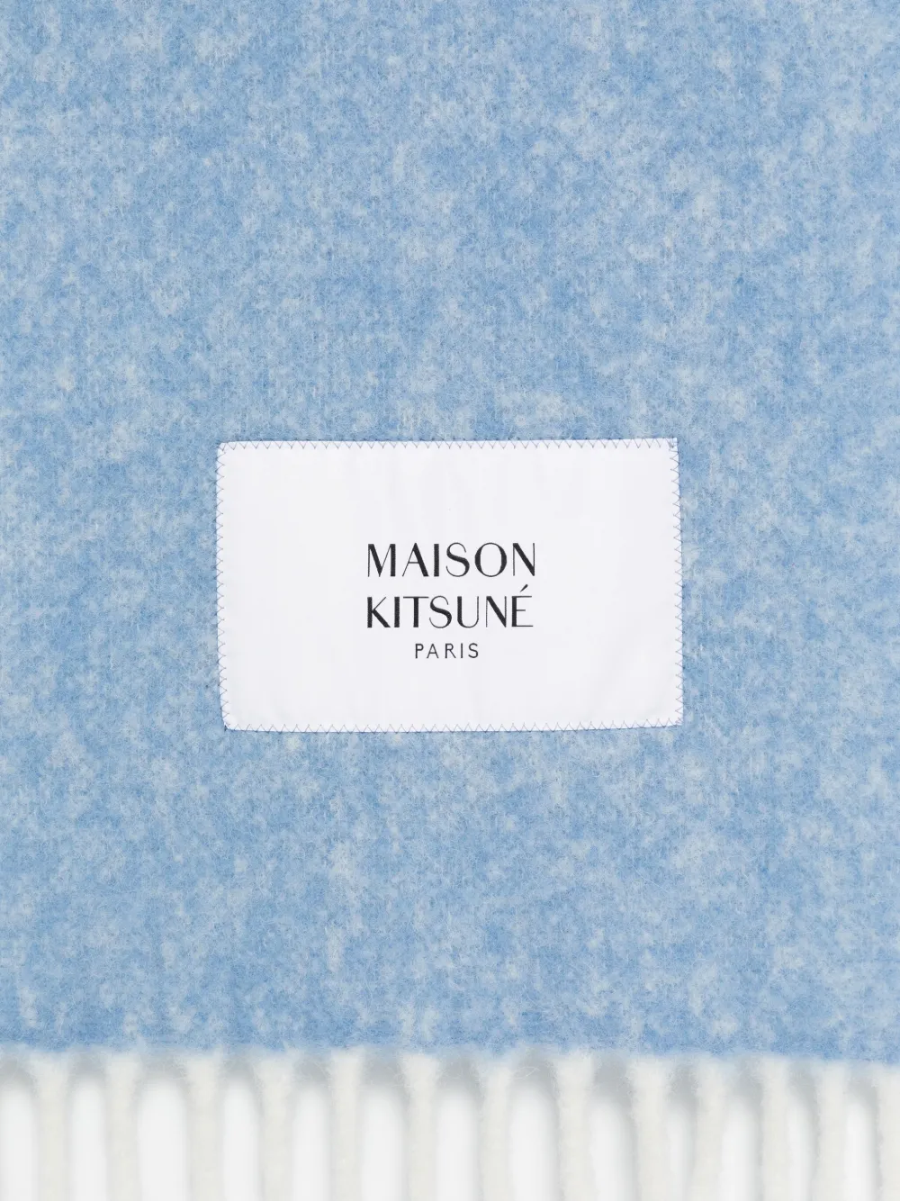 Maison Kitsuné Gestreepte sjaal Blauw