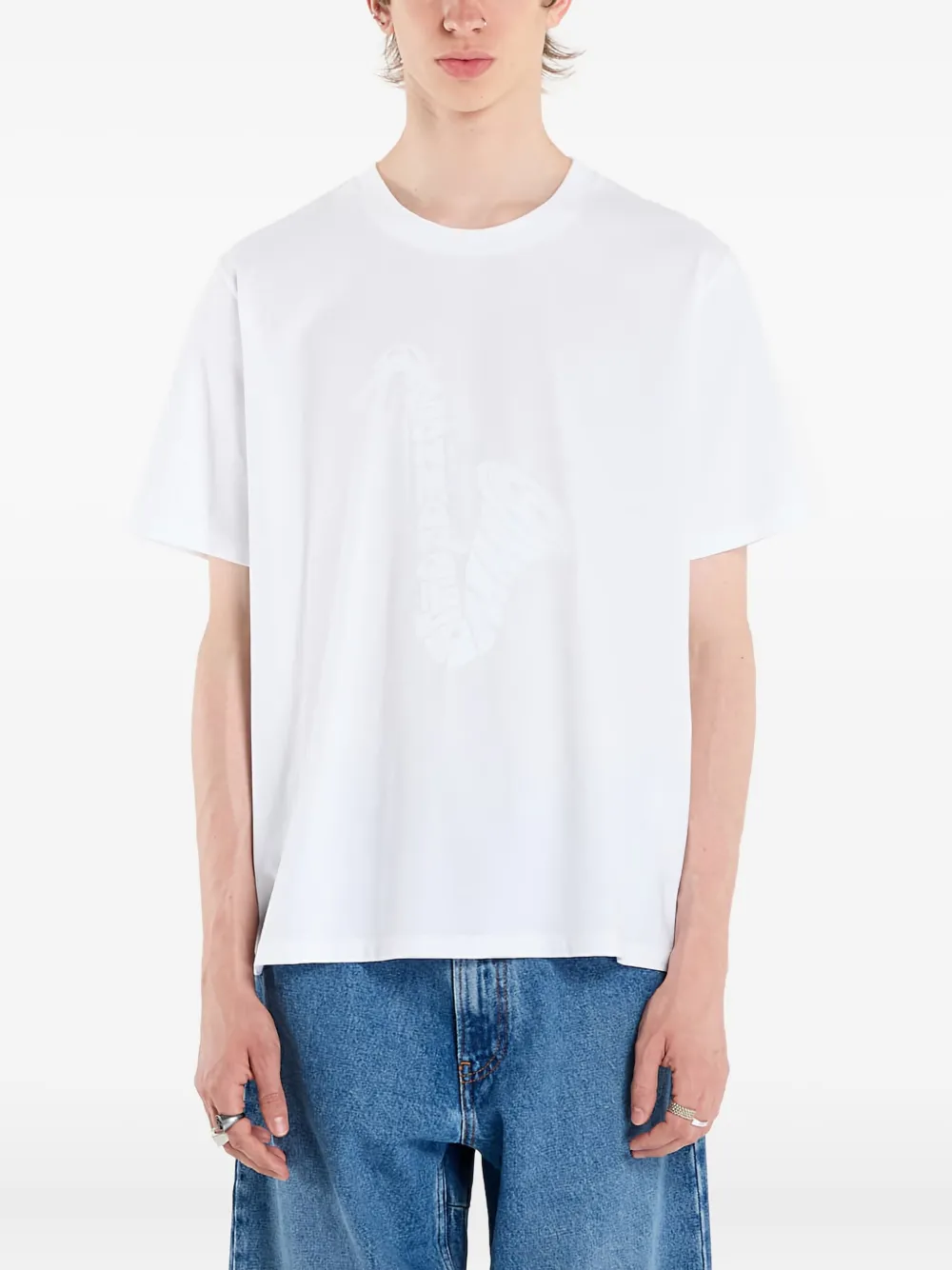 MM6 Maison Margiela T-shirt met saxofoonprint Wit