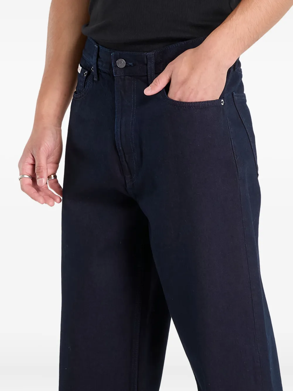 Calvin Klein Merlot baggy jeans Blauw