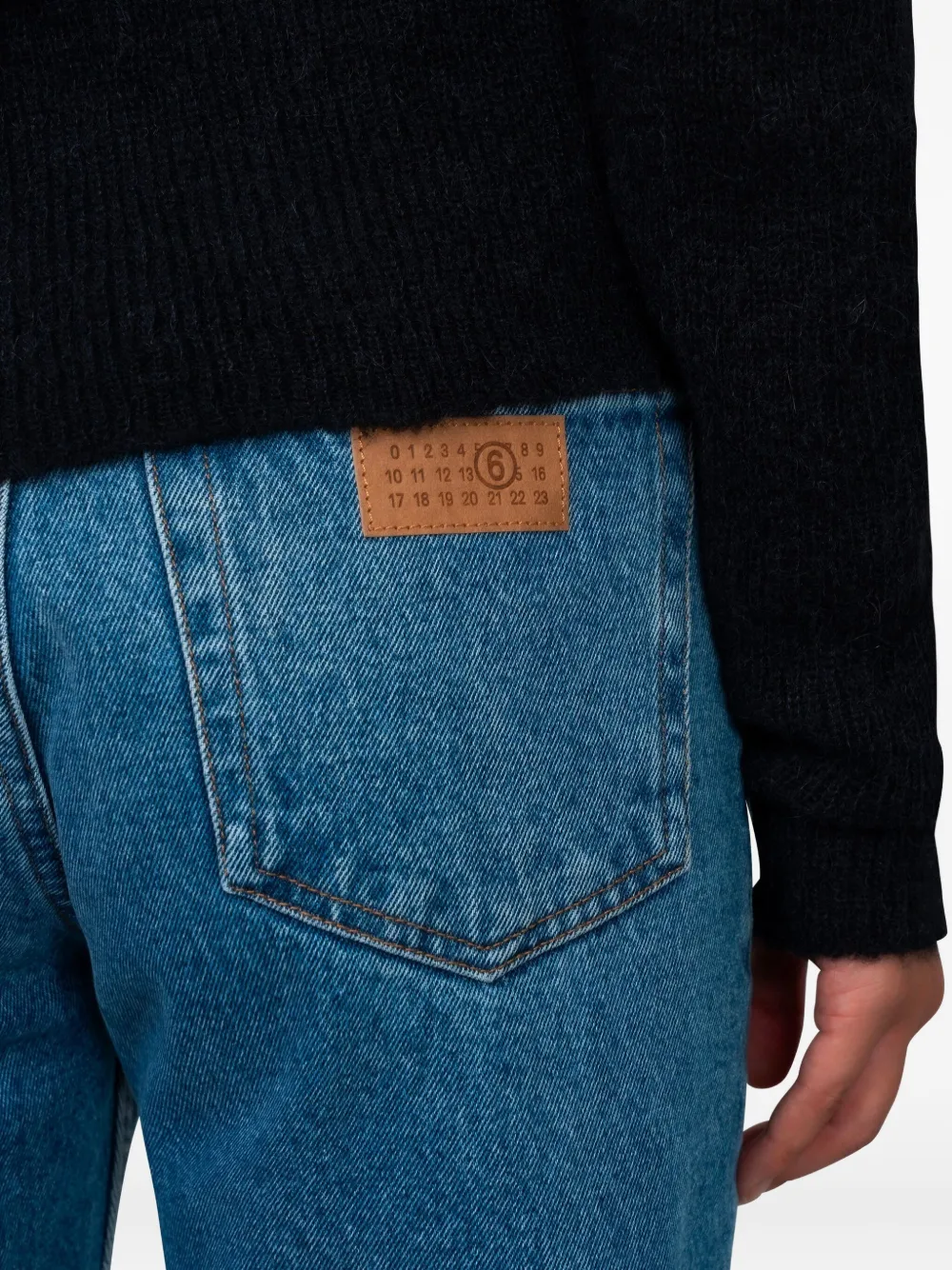 Mm6 Maison Margiela Panel Straight Jeans In Blue