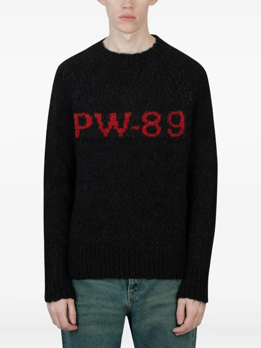 Paloma Wool embroidered-logo alpaca sweater | Black | Image 1