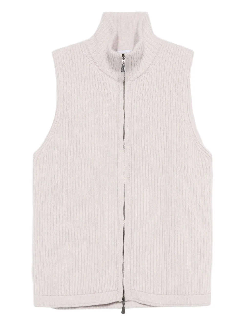ALPHA STUDIO zip-up sleeveless cardigan | Neutrals | Image 1
