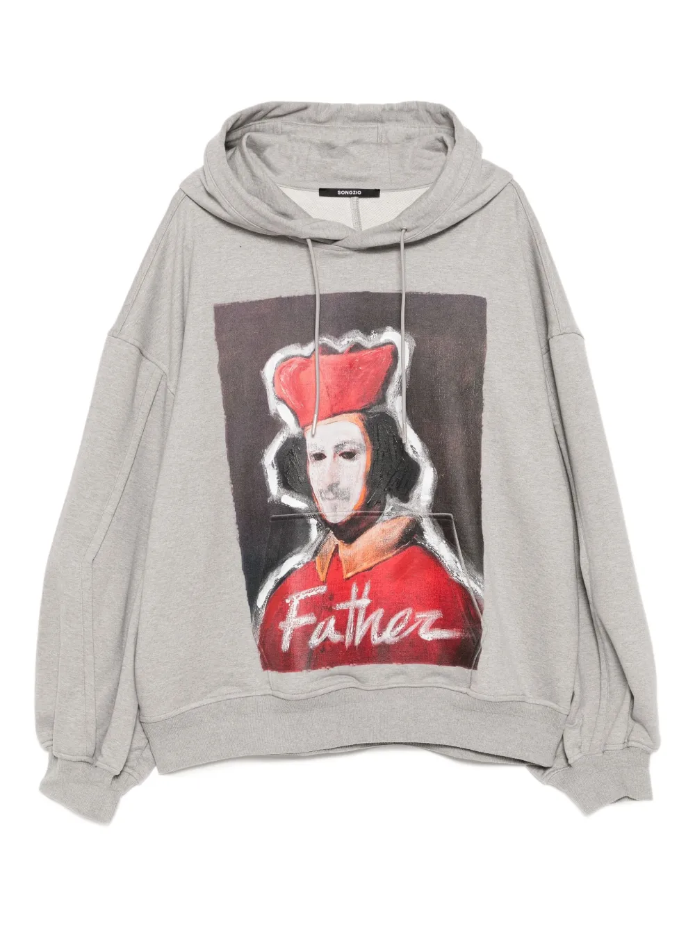 SONGZIO graphic-print hoodie | Grey | Image 1