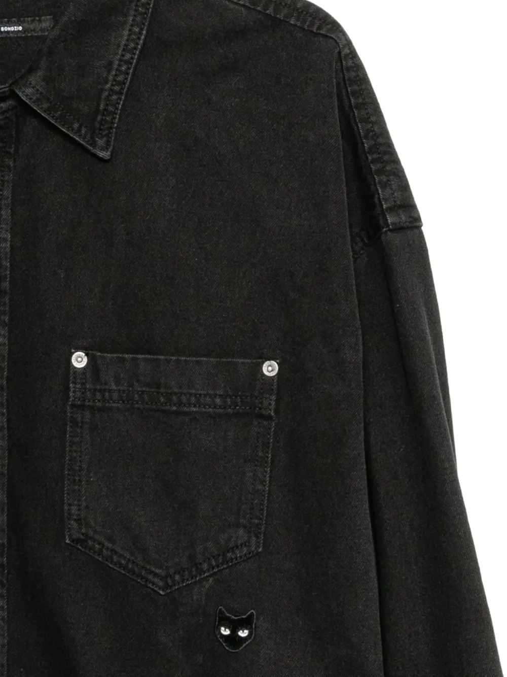 SONGZIO Panthera denim overhemd Zwart