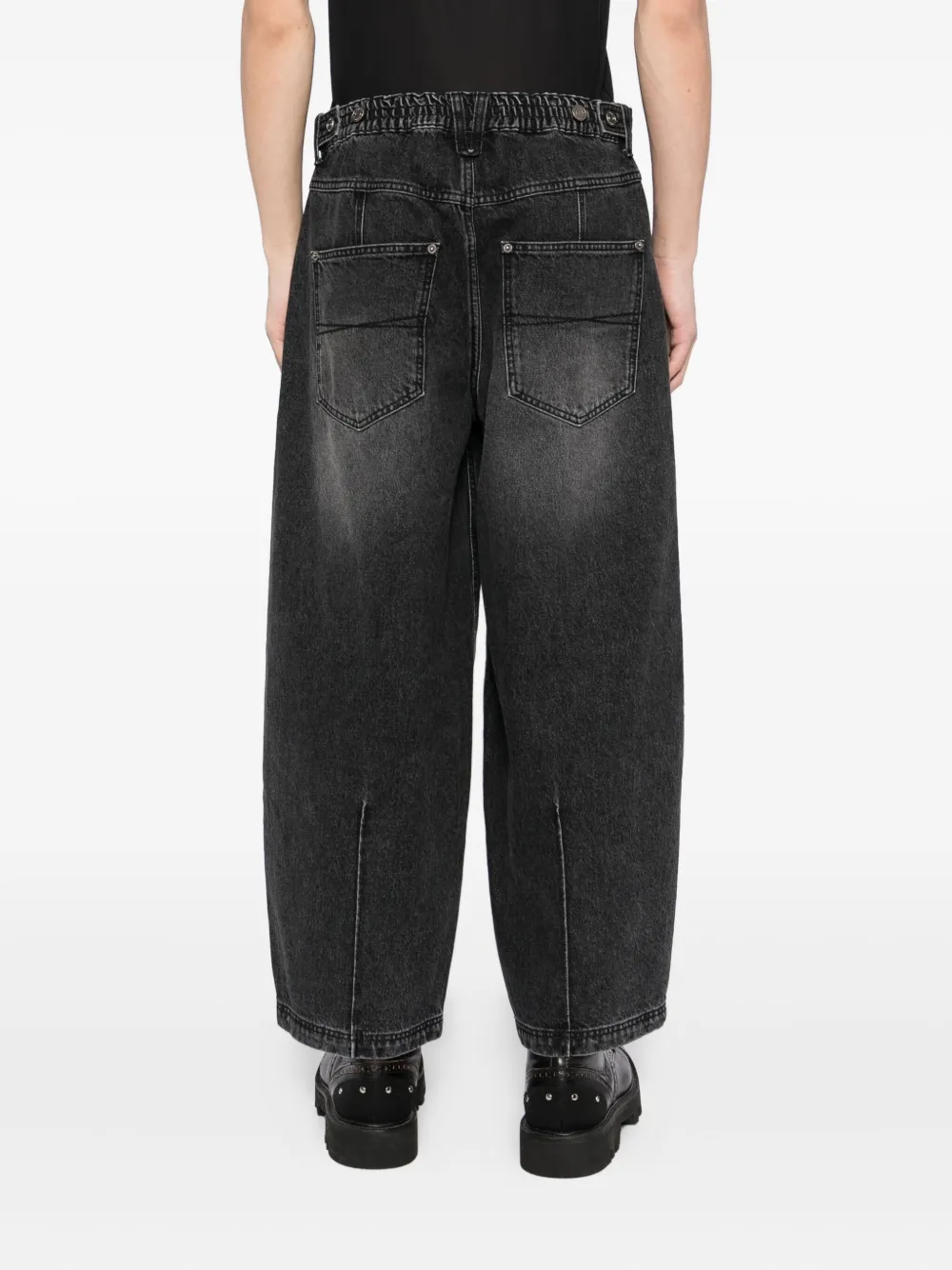 SONGZIO Katoenen jeans met toelopende pijpen Zwart