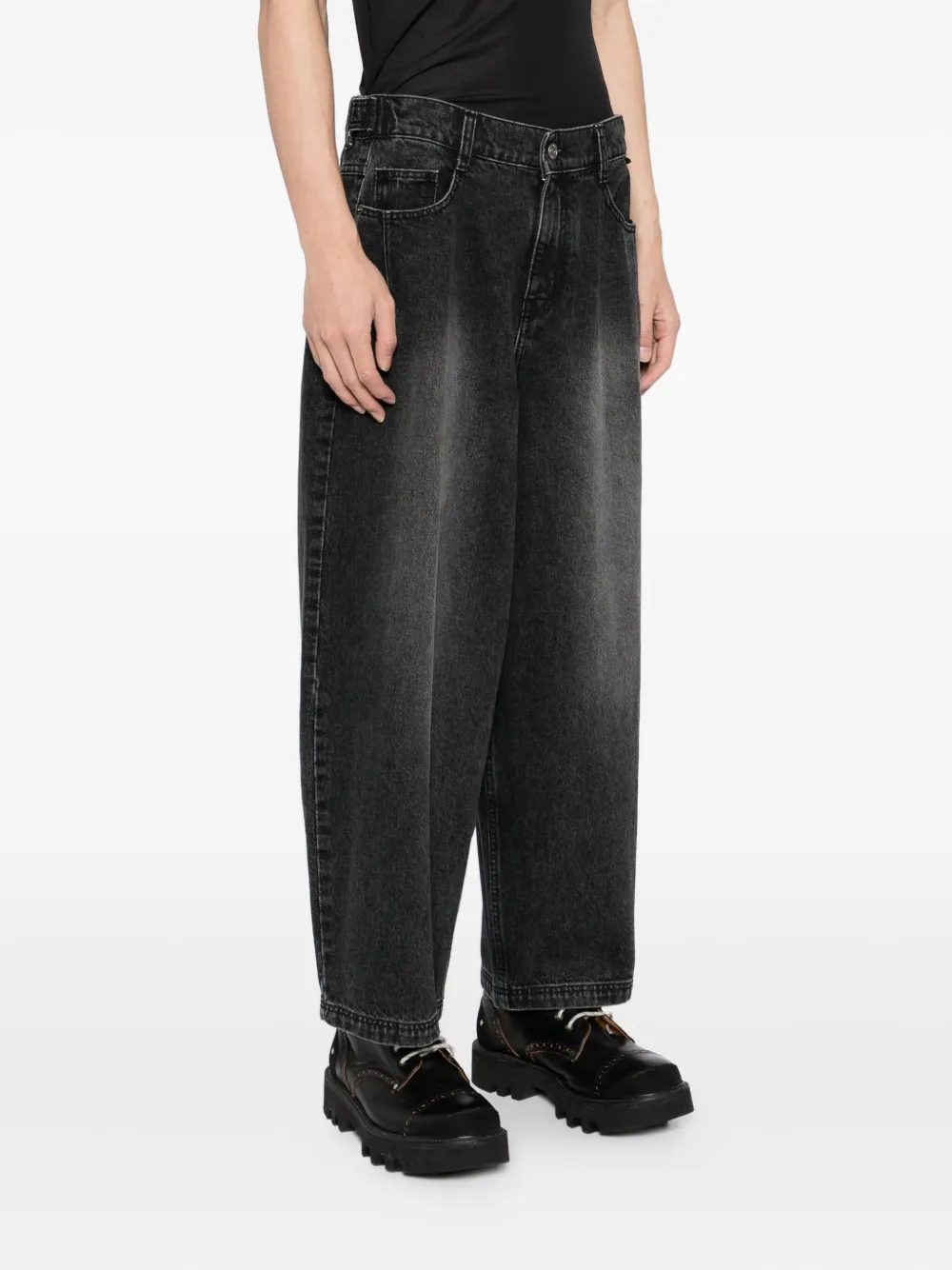 SONGZIO Katoenen jeans met toelopende pijpen Zwart