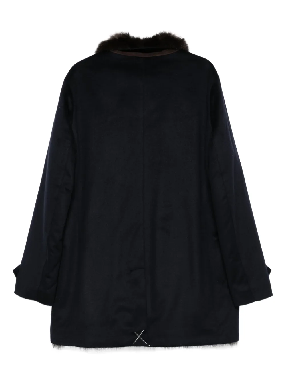 Manzoni 24 textured collar cashmere coat | Single Breasted Coats | Image 2