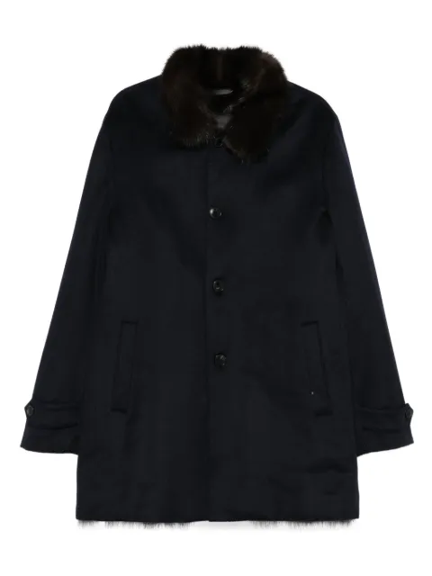 Manzoni 24 textured collar cashmere coat