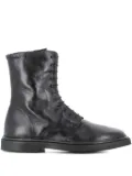 Alexander Hotto lace-up zip boots - BLACK