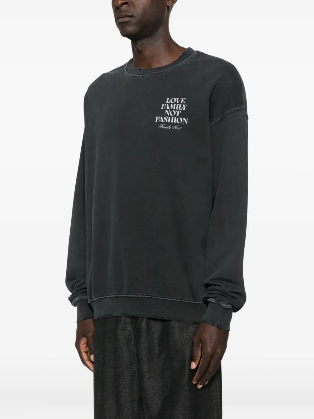 Family First Slogan-print Sweatshirt In Multi