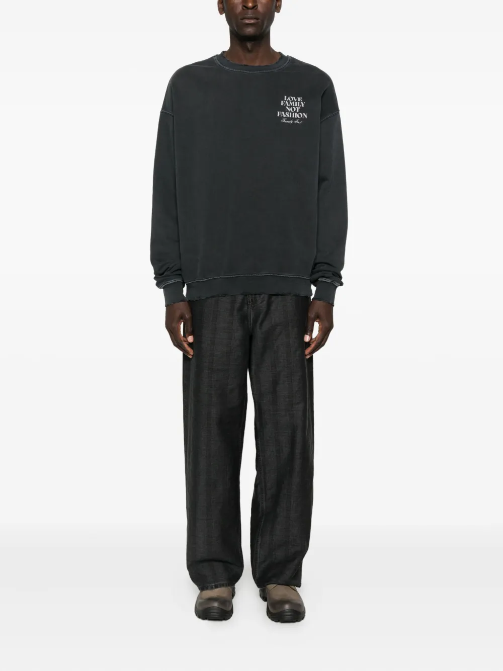 Family First Slogan-print Sweatshirt In Multi