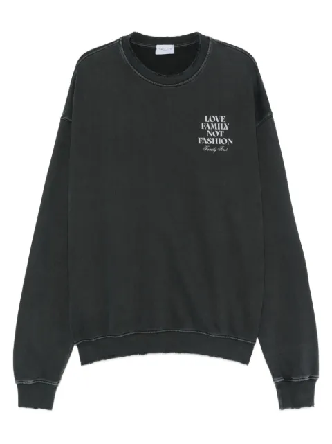 Family First sudadera con eslogan estampado