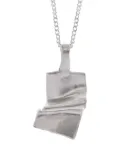 Angela Lago Little Wave folded pendant necklace - Silver