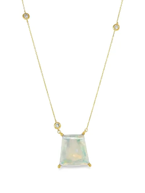 Lisa Nik 18K yellow gold Australian opanl necklace