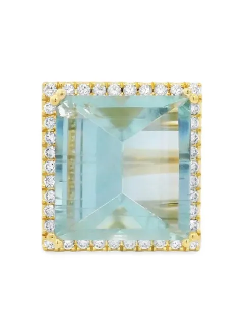 Lisa Nik Mirror Cut Green Beryl-ring i 18 karat guld