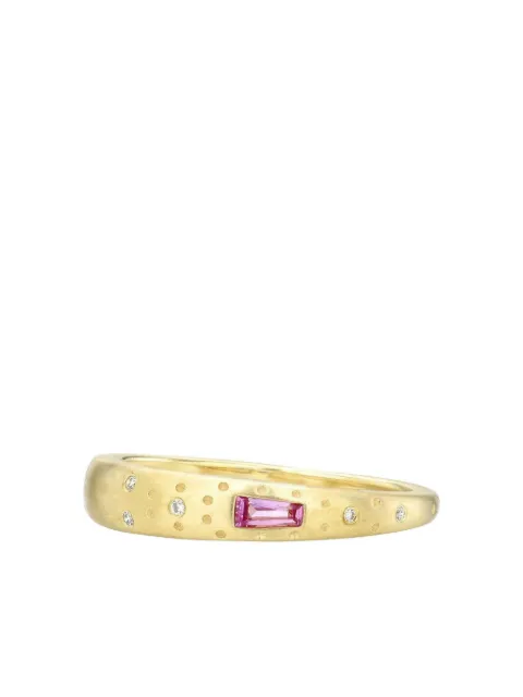 Meredith Young 18K yellow gold Supernova pink sapphire and diamond ring
