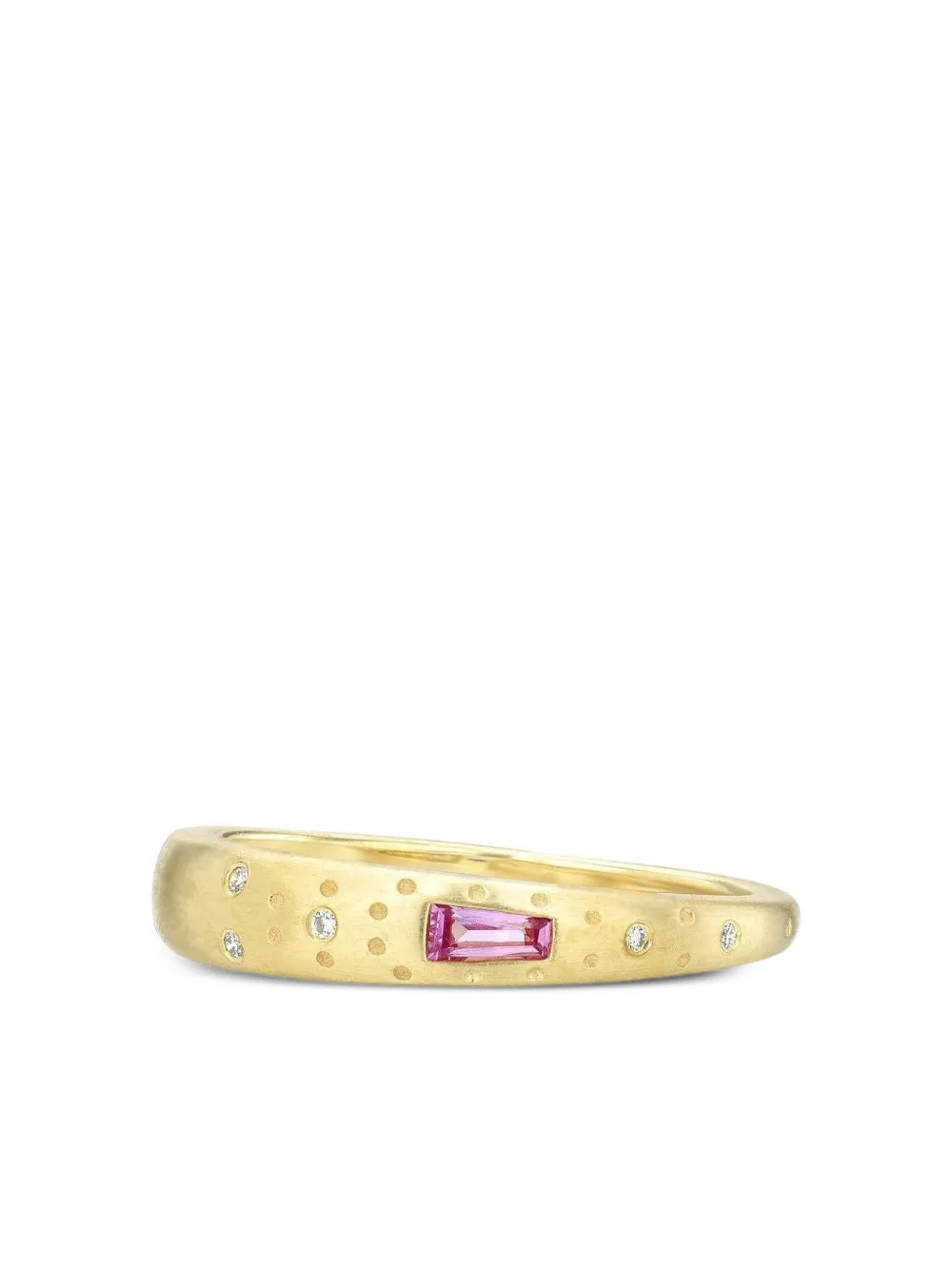 Meredith Young Anello Supernova in oro giallo 18 carati con zaffiro rosa e diamanti