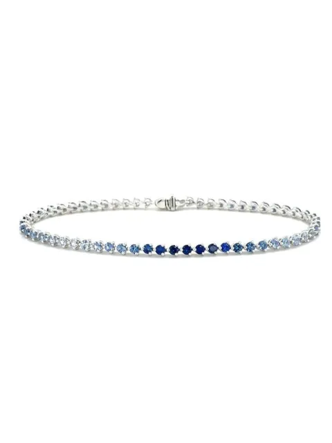 Lisa Nik pulsera Ombre en oro blanco de 18kt con zafiro