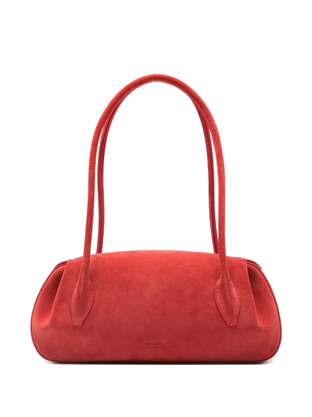 Yuzefi Oyster Suede Shoulder Bag In Red