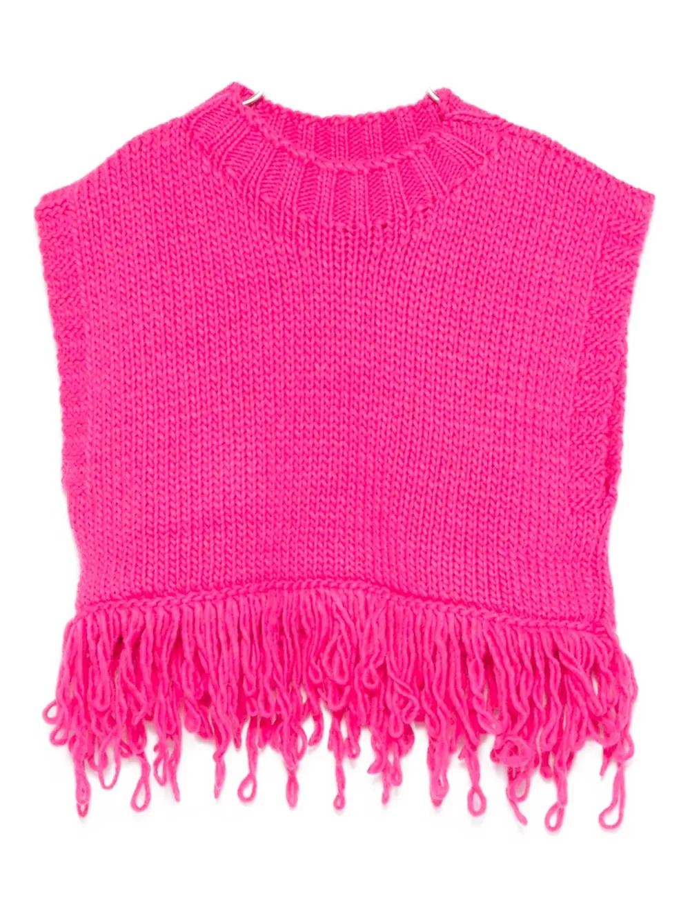Il Gufo fringed knitted top | Pink | Image 1