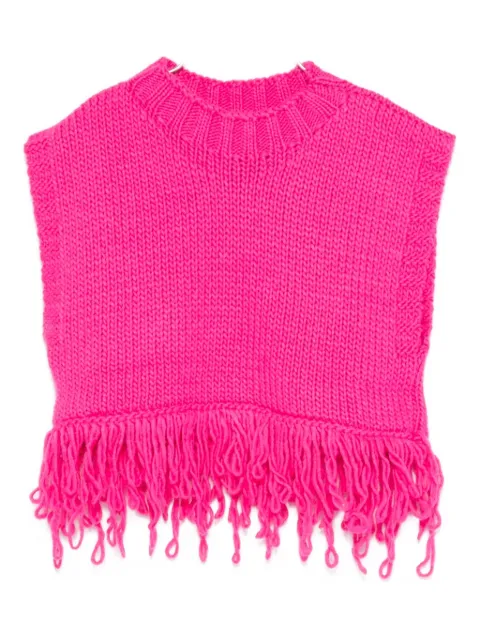 Il Gufo fringed knitted top