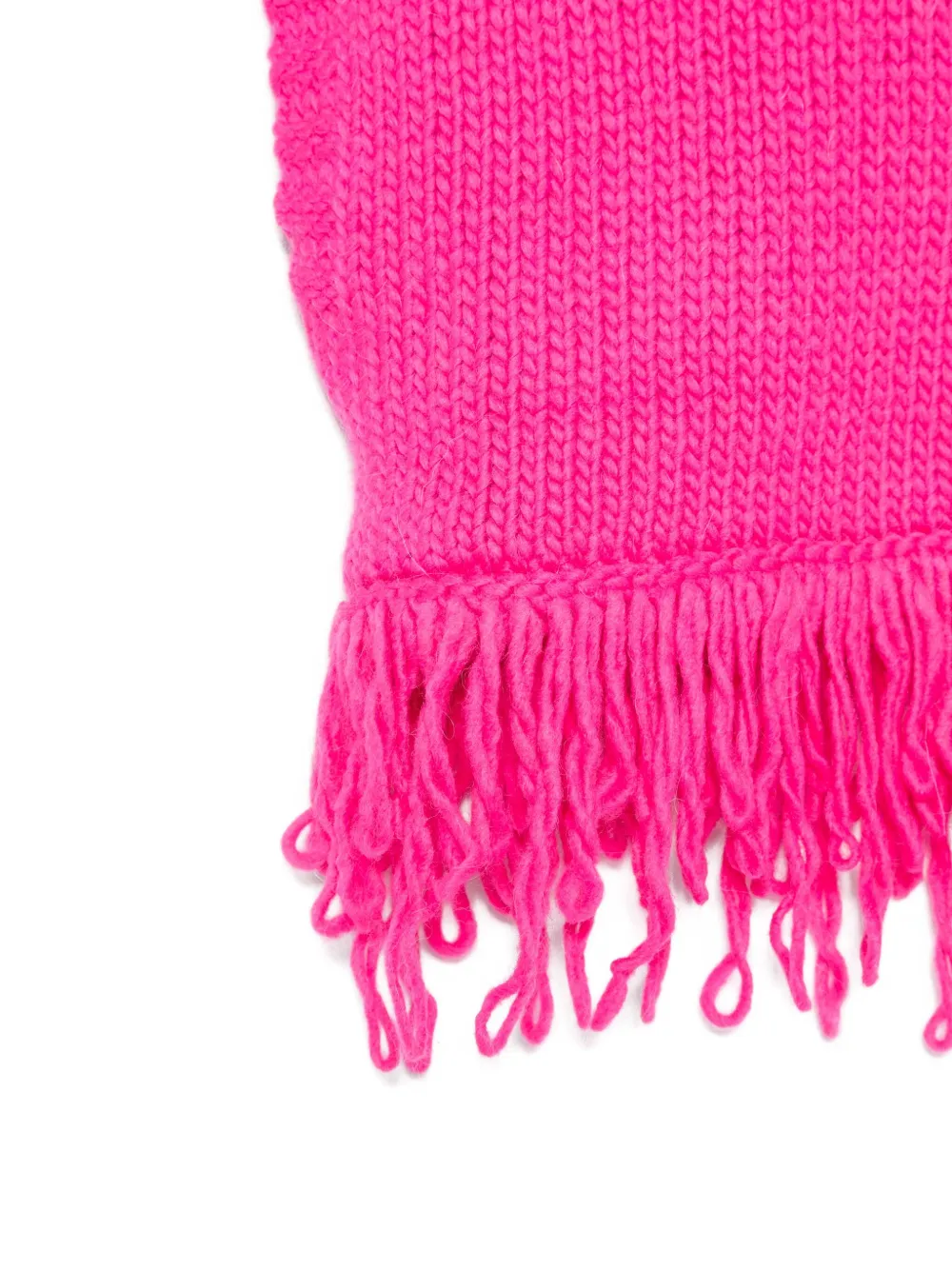 Il Gufo Gebreide top met franje Roze