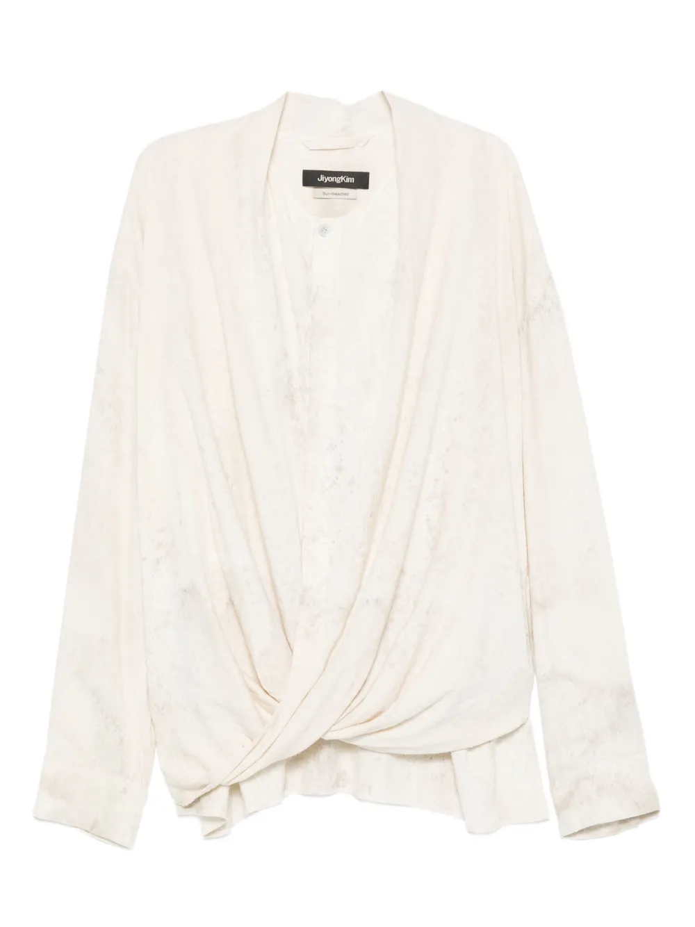 JiyongKim draped shirt - ニュートラル JiyongKim draped shirt - ニュートラル