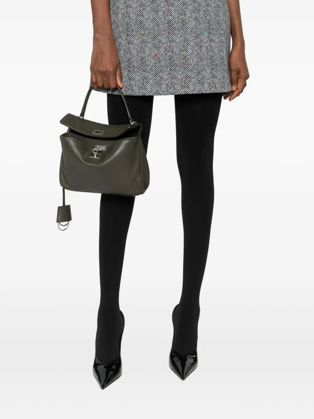 Balenciaga Mini Rodeo Satchel Bag In Green