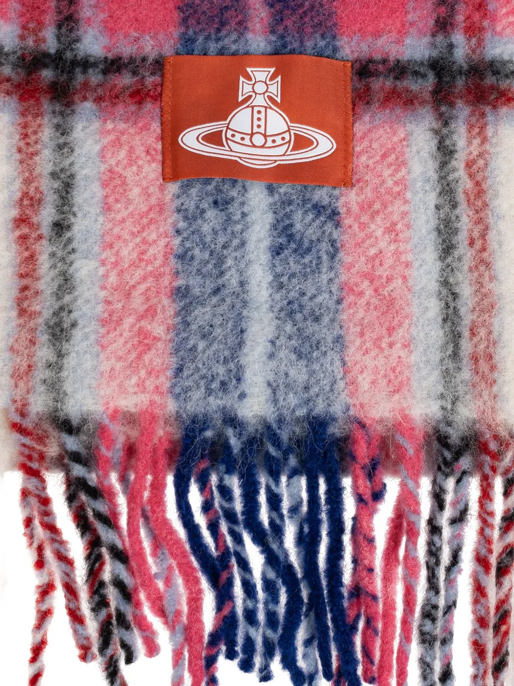 Vivienne Westwood plaid-check fringed scarf | Men | Image 2