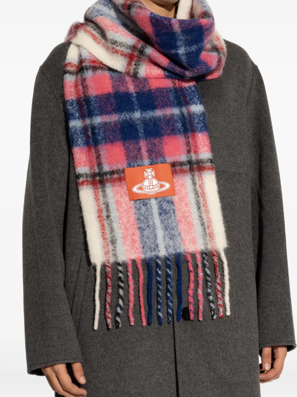 Vivienne Westwood Fringed Edge Fashion Scarf Accessory In Multi