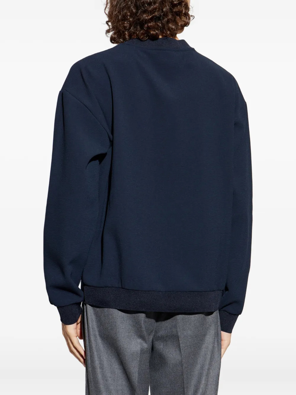 Emporio Armani Crew-neck Sweatshirt In Blue
