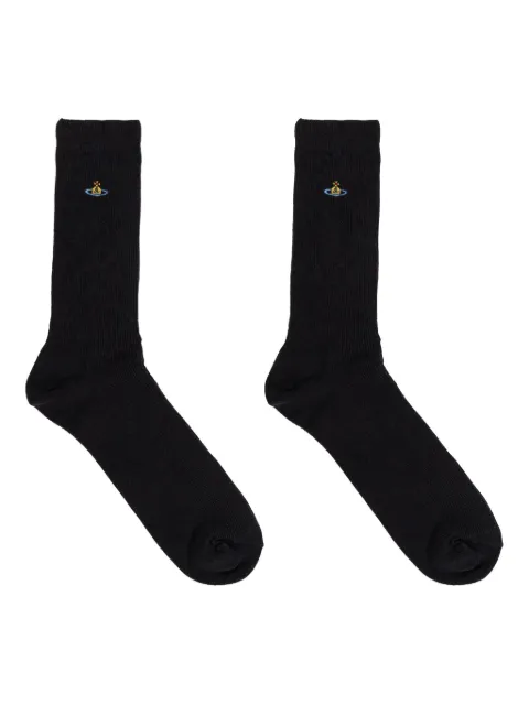 Vivienne Westwood Orb-embroidered ribbed socks