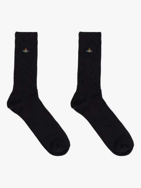 Vivienne Westwood Orb-embroidered ribbed socks