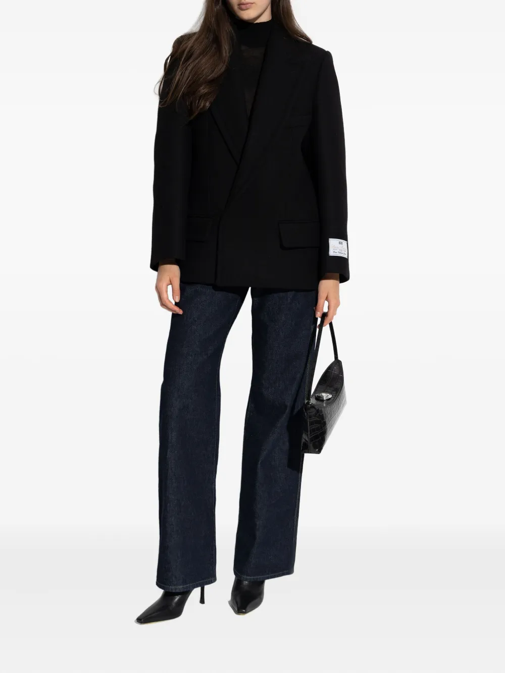 Victoria Beckham Double-breasted Blazer In Black