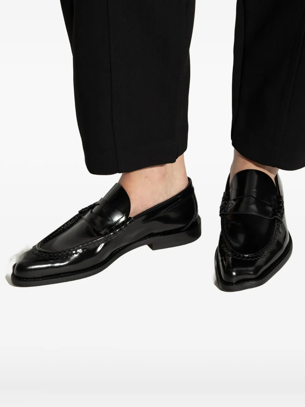 Vivienne Westwood Coin Leather Loafers In Black
