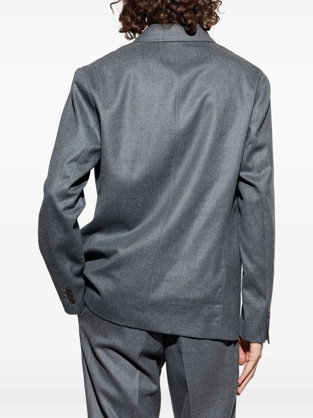 Emporio Armani Wollen blazer met enkele rij knopen Grijs