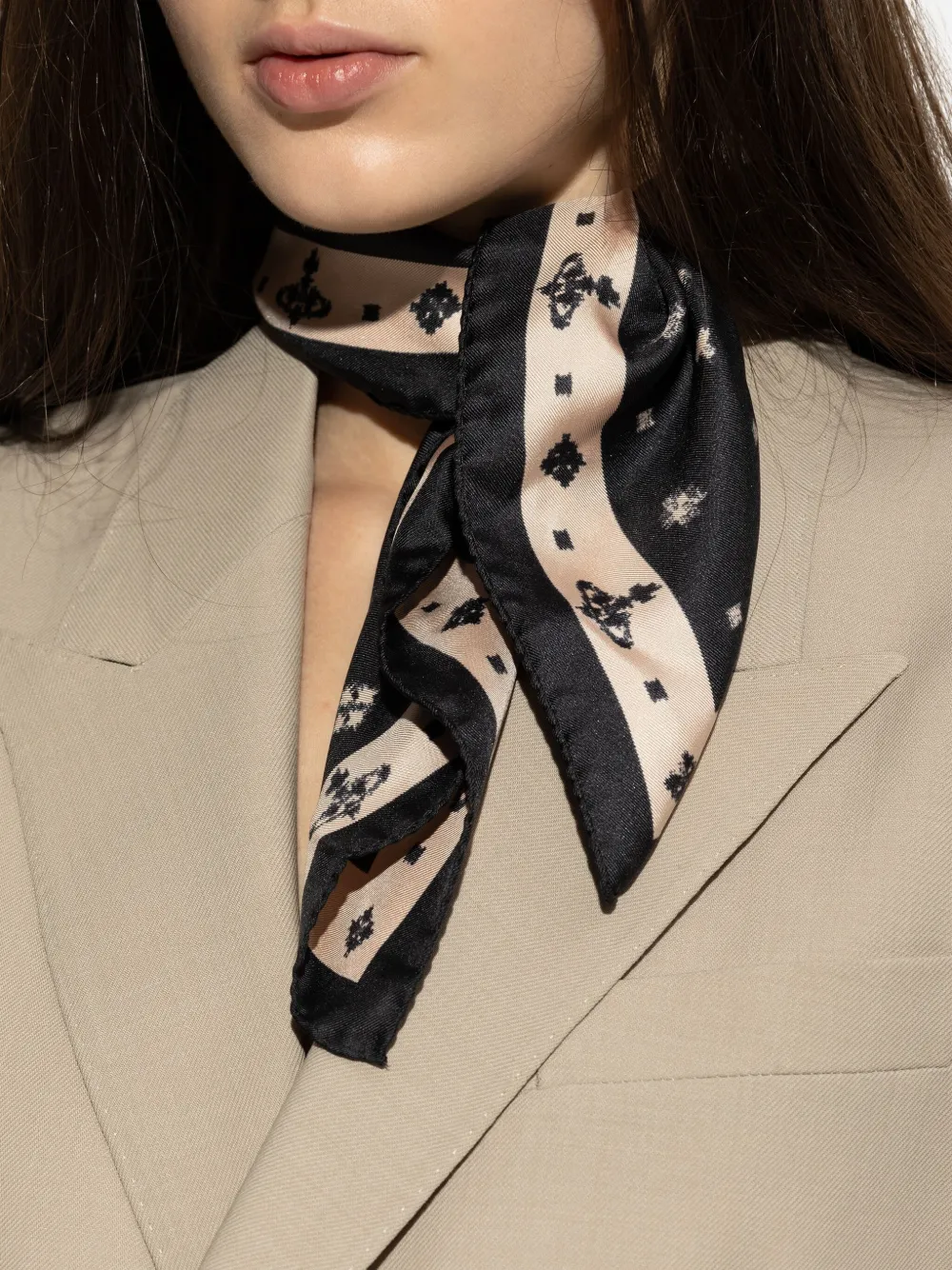 Vivienne Westwood Ikat Silk Scarf In Multi
