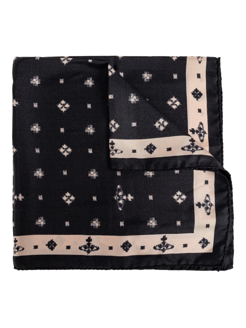 Vivienne Westwood Ikat silk scarf | Black | Image 1