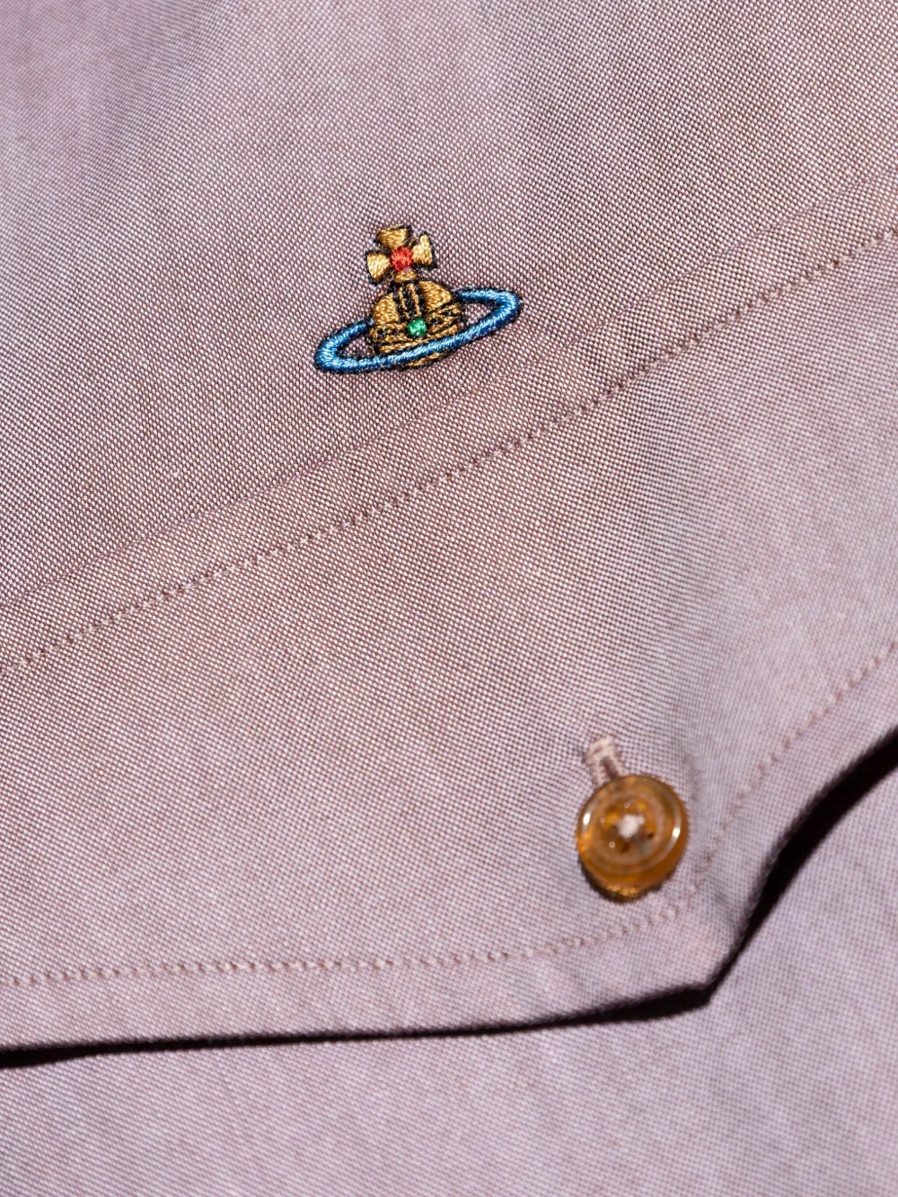 Vivienne Westwood Overhemd met borduurwerk Paars