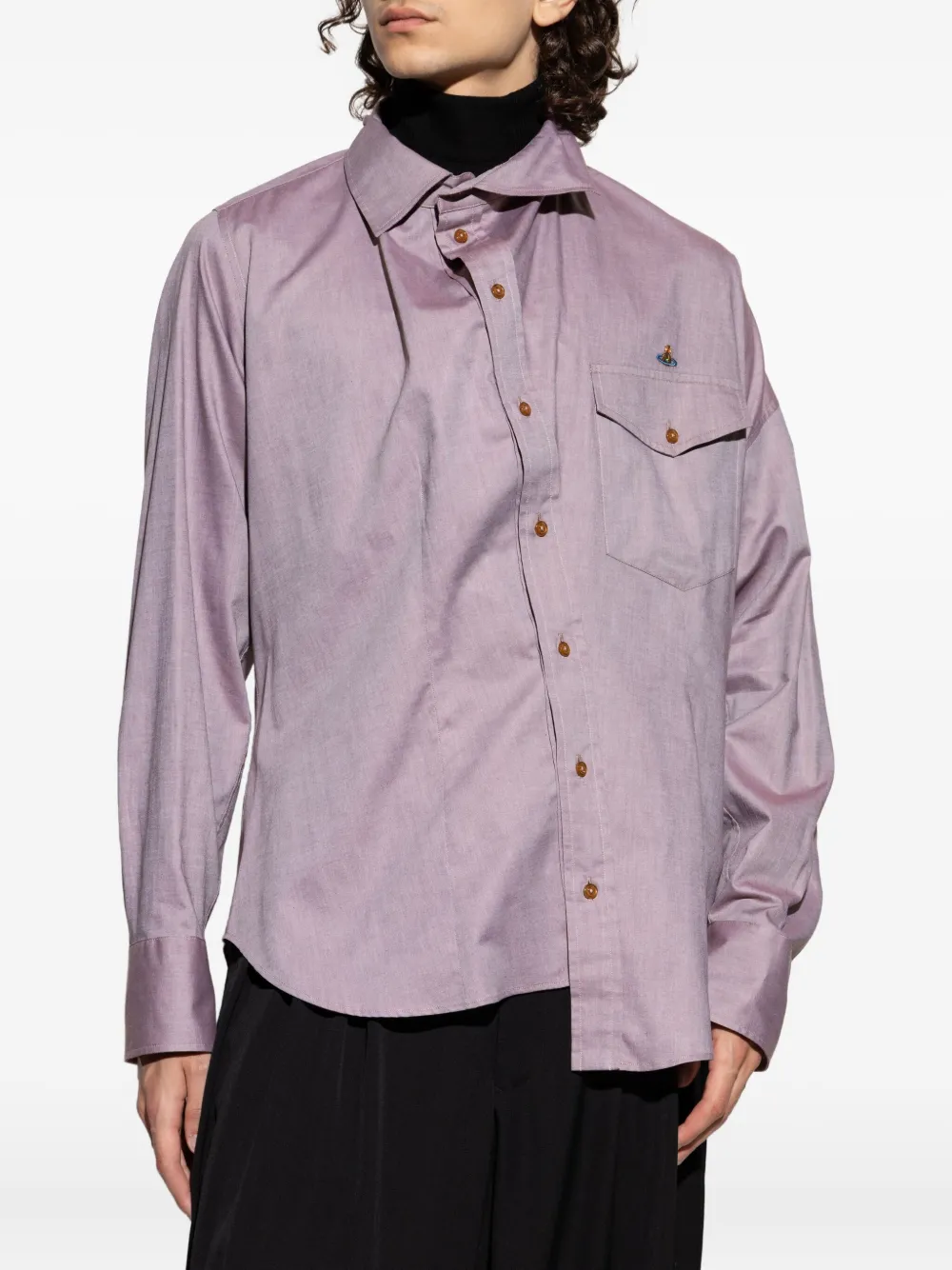 Vivienne Westwood Overhemd met borduurwerk Paars