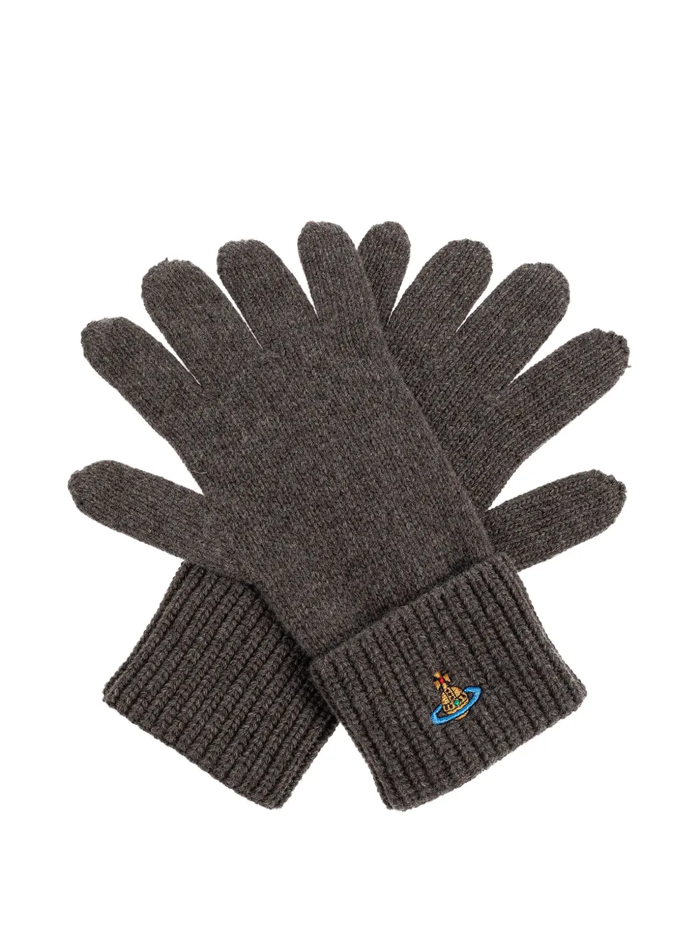 Vivienne Westwood logo wool gloves | Grey | Image 1